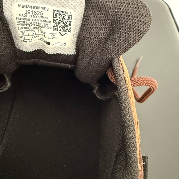 Merrell Men's Sz 12 Moab Adventure Lace Dark Earth Waterproof Hiking Vibram Shoe - Picture 7 of 11